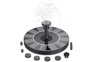 KXYINOS Solar Fountain PUM p Solar Powered Water PUM p Solar Pond Pump, 1.5W 190L/H Upgraded Solar Powered Water Fountain for Birdbaths & Ponds