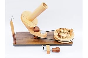 Hind Handicrafts Handgefertigter Garnwickler aus Holz zum Stricken und Häkeln – natürlich handbetrieben – Knitter's Gifts Center Pull Ball Winder (Tree of Life 2A)