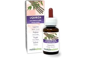 Réglisse (Glycyrrhiza glabra) racines Teinture Mère sans alcool Naturalma - Extrait liquide gouttes 60 ml - Complément alimentaire - Végétalien ou végan