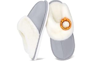 YUTYTH Fluffy Slippers Women Men Memory Foam Slippers for Ladies Plush Cozy House Shoes Indoor Outdoor Anti-Skid Rubber Sole Keep Warm Winter