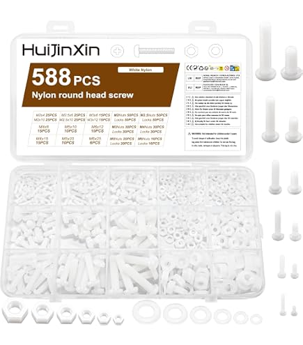 Kunststoff Rändelschrauben M6x30 – 10 Stück, Nylon 6.6, Schwarz, Für Handmontage Rändelschrauben M6x30 Kunststoff