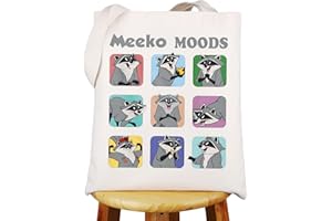 WZMPA Meeko - Borsa a tracolla in tela Meeko per fan di Meeko Moods, con motivo procione