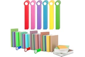 LIKEUDO 48PCS Library Book Colored Dividers with Stickers Plastic School Book Dividers with Markers Library CD Assorted Dividers