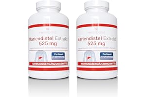 GOARD Mariendistel Extrakt 525 mg - 80% Silymarin (420mg) - 400 vegetarische Kapseln - frei von Trennmitteln und Füllstoffen (2 Packungen a 200 Kapseln)