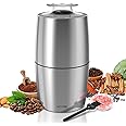 KYG Electric Coffee Grinder Stainless Steel 300W Motor 70g Capacity Coffee Grinders Electric Safety Lock with Stainless Steel Blades Coffee Bean Grinder Low Noise 45dB for Coffee Beans, Spices, etc