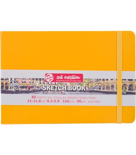 Talens Art Creation Skizzenbuch Mit Korkeinband – 13x21cm, 80 Blatt Säurefrei, 140g/m² Papier