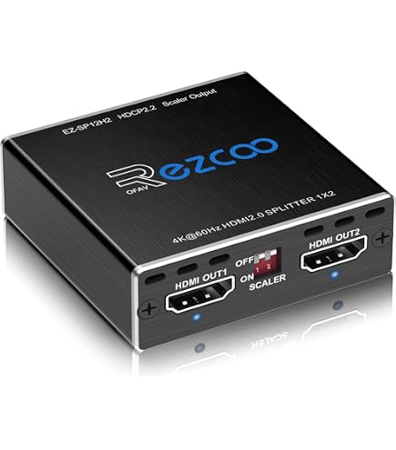 OREI HDMI Splitter 1 in2 Out 4K - 1x2 HDMI Display Duplicate