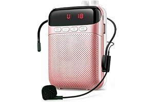 Bluetooth röstförstärkare, personlig röstförstärkare med kabelansluten mikrofon, 2 400 mAh uppladdningsbar bärbar högtalare PA-system för lärare/utbildning/möte/tur/guide