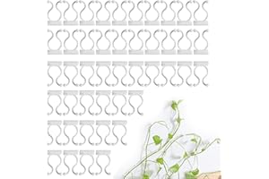 BSGZCM 100 pcs Climbing Plant Clips, Plant Clips for Climbing Plants, Vines Fixture Wall Hook for Gardening Plant Support Fixture Self-Adhesive Plant Supports for Indoor Plants and Climbing Plants