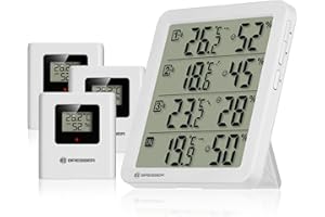 BRESSER Quadro NV Termómetro e Higrómetro blanco
