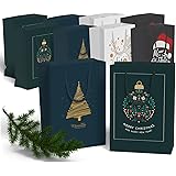 Julväska presentpåse julpåse presentpåse för jul, nikolaus, födelsedag 12x Geschenktüten Mix "Classic"