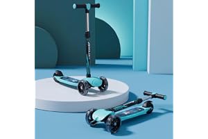 Boldfit Kids Scooter 3 Wheel Kick Scooter for Kids (Above 5 Years) Foldable 4 Adjustable Height Toys for Boys & Girls, Safe Skate Scooter with LED Wheels & Birthday Gift Max Weight 50 Kg, ZigFold