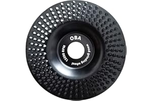 OBA Wood grinding disc for angle grinder 125 mm x 22.2 mm, wood shaping wheel (flat wheel - large teeth)