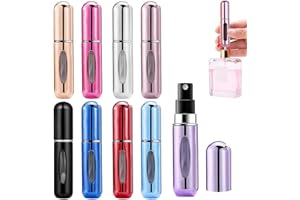ROKRIST 9 Pezzi Atomizzatore di Profumo, Dispenser Profumo Portatile, Ricaricabile Spruzzino Profumo, Porta Profumo da Viaggio, Bottiglie 5ml Spray Vuote Nebulizzatore Adatto per Viaggiare e Uscire