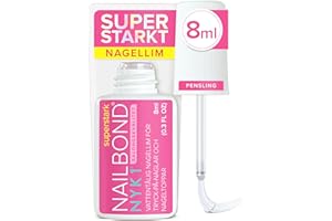 NYK1 Extra Strong Nail Adhesive With Brush (10 ml) Nail Bond Brush On Nail Glue Extra Strong For Acrylic Tips Nail Tips, Artificial Nails And False Nails - Fungal Anti Fungus Nail Adhesive