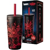Bialetti Stranger Things Termos Bardak Pipetli - Karanlıkta Parlayan - M&uuml;kemmel Sıcaklık Koruma &Ouml;zelliği - Bulaşık Makinesind