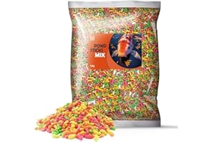 Mersjo Nourriture pour poissons d'étang - Nourriture pour poissons d'étang - Bâtonnets flottants pour l'alimentation quotidienne - 1,3 kg