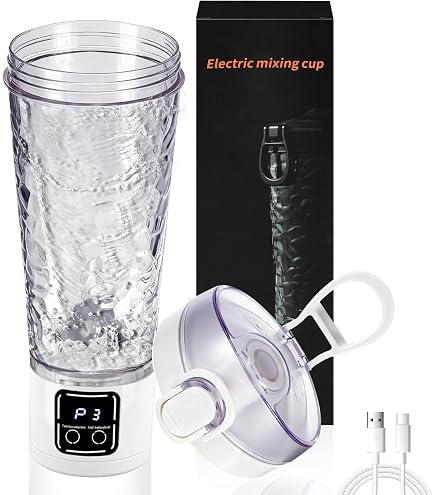 LHHW Shaker elettrico, bottiglia shaker proteico con luce atmosferica