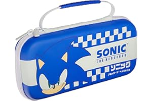 Numskull Official Sonic The Hedgehog Classic Blue Hard Shell Travel Case for Nintendo Switch and OLED Model 2021 Console - Fits 10 Games and Switch Accessories