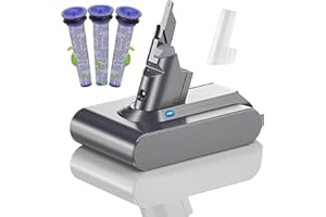 ‎BONADGET V7 6.0Ah Ersatzakku für Dyson V7 Animal, V7 Cord-Free, Extra, Fluffy, Mattress staubsauger, Motorhead, SV11, Trigger+ Pro Car+Boat Staubsauger +3Pcs Filter