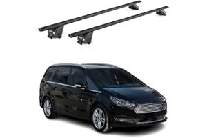 ‎OMAC OMAC Dachträger Grundtäger kompatibel mit Ford Galaxy 2015-2023 Aluminium ABE 100kg Schwarz 2tlg Geschlossene Reling für Fahrradträger, Dachboxen, Skiträger Schwerlast-Abschließbar