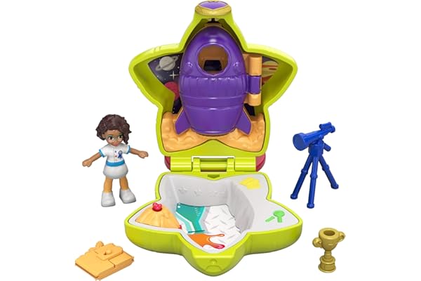 Polly Pocket Mini-Coffret La Fusée de Shani avec Mini-Figurine, Accessoires, Jouet Enfant, édition 2019, GCN09