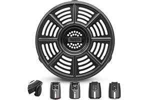 GCQ Accessori per friggitrice ad aria Ninja AF101 AF161 AF150, 8,2 '' Round Food Grade Air Friggitrice Grill Pan Grill Piatto Crisper Piatto di Ricambio Vassoio Rack per Ninja Foodie Pressure Cooker
