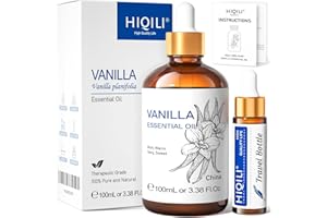 HIQILI 100ML Huile Essentielle Vanille, Pure Naturelle, pour Bougie, Diffuseur