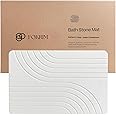 Stone Bath Mat, Diatomaceous Earth Non-Slip Stone Shower Mat - Quick Drying Absorbent Bath Stone Mat - Elegant & Modern Design, Easy to Clean (60x40 cm Sandstone)