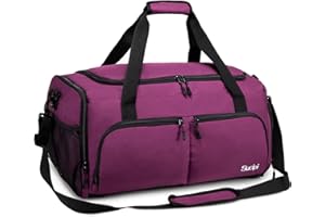 Sucipi Sporttasche Damen Reisetasche Sporttaschen mit Schuhfach & Nassfach Weekender Tasche Wasserdicht für Fitness Sport Training Reise als Gym Bag Schwimmtasche Strandtasche Saunatasche Violett