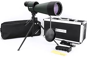 BARSKA Benchmark - Cannocchiale Dritto Impermeabile con Elevata Potenza di Zoom, Messa a Fuoco Obiettivo, Custodia e treppiede per Caccia e tiro a Bersaglio