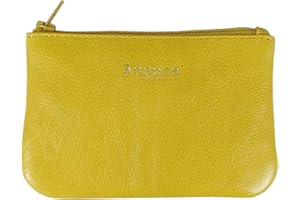 ASSOTS Genuine Soft Real Leather Zip Top Coin Purse for Women Accessory Mini Pouch