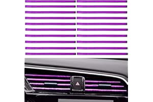 Pack of 20 Youzzei Car Air Vent Decoration, 20 cm DIY Car Air Vent Decoration, PVC Car Decoration, Interior Ventilation Grille, Interior Strips for Most Air Vents (Ice Purple)
