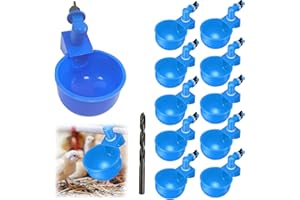 TAIPINTEE 12 Stück Hühnertränke, Automatische Hühnertränke, Hühnertränke für Vögel Wachtelküken Hühner mit Stanzwerkzeug