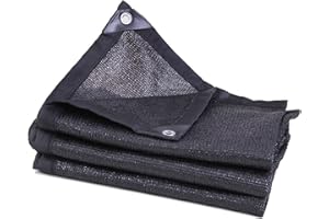 Geovne 80% Paño be Sombra,Malla Sombreadora Sun Net Negro,Malla be Ocultación para El Hogar,Malla de Sombreo Permeable Al Aire,para Patio,Jardín,Cochera,Disponible en 43 Tamaños (7x7m)
