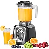 VEVOR Professional Counter Blender, Combined Blender with Jug 68 oz, 3 Functions, Stainless Steel, for Frozen Drinks, Smoothi