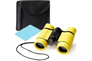 OUOOBEA Binoculars for Kids,Kid Binoculars Outdoor Exploration Kit Age 3-12,Compact Shockproof Binoculars Kids,Toddler Binoculars Nature Game Telescope for Bird Watching,Hiking,Camping,Travel,Learning(yellow)