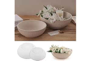 Yalulu 2 Stück Groß Rund Tablett Epoxidharz Formen, Obsttablett Harzformen Silikonform Tablett Rund Silikonform Schale Silikon Gießform Harzformen Teller Gießform Harz Formen