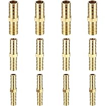 sourcing map Raccordo portagomma in ottone raccordo tubo flessibile adattatore per connettore 6mm x spinato 3/8 G tubo maschio 5pz