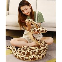Serpent Géant En Peluche Jouet Python Doré Peluche Serpent Peluche Enfants Garcon Cadeau Decoration De La Maison 300cm 6 Amz B0c