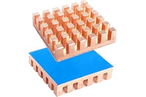 Haojiaho 2pcs Pure Copper Heat Sink 25x25x6mm Heatsink with Thermal Pads Heatsink for CPU IC Chip PCB Precision Equipment Cooling