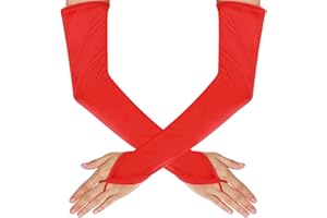 Yolev Damen Fingerlose Handschuhe Lange Satin Handschuhe 1920er Jahre Vintage Opernhandschuhe für Damen Mädchen Hochzeit Abschlussball Teeparty Kleidungs Zubehör