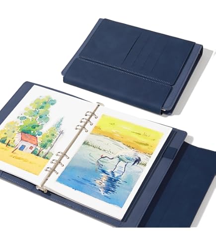 Carta Per Acquerelli 100% Cotone - 300 G/m&sup2;, Pressata A Freddo, 40 Fogli A5, Per Artisti