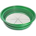 SE 13 1/4 Inch Stackable Classifier Gold Prospecting Pan - 1/100 Inch Stainless Steel Mesh Sifting Pan, Green