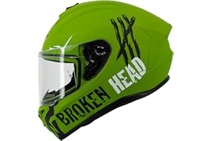 ‎BROKEN HEAD Broken Head Adrenalin Therapy 4X - Sportlicher Integralhelm - Motorrad-Helm - Military-Grün Matt