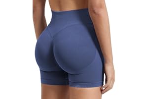 ZAAYO Pantaloncini sportivi da donna, per allenamento e allenamento, da 4,5", senza cuciture, per motociclisti