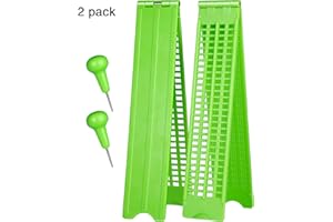 FRIENDA Kit de Pizarra Braille de 4 Líneas y 28 Celdas, Plástico Verde (2)