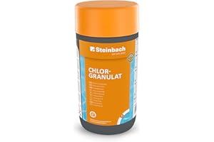 Steinbach Poolpflege Chlorgranulat - 0751201TV00-1 kg - Schnelllöslich - Effektiv - Neutralisierend - auch für Erstdosierung und Schockbehandlung geeignet