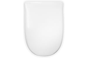 ESTOLI TAPA WC COMPATIBLE | DAMA RETRO ROCA | ASIENTO INODORO | BISAGRA AJUSTABLE | FÁCIL INSTALACIÓN Y LIMPIEZA | MUY RESISTENTE | BLANCO | 45 x 34 x 4,5 cm