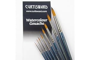 Curtisward Mastertouch Aquamarine Round Artists Watercolour 8 Brush Set